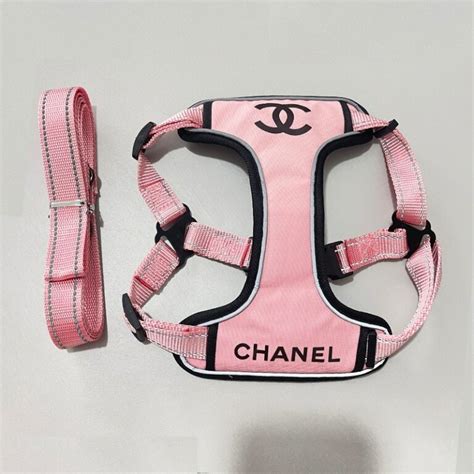 chanel dog harness and leash